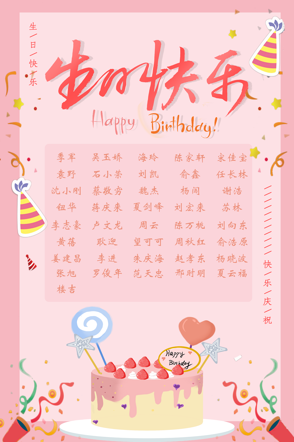 【生日祝?！抗ё?月生日的員工生日快樂！