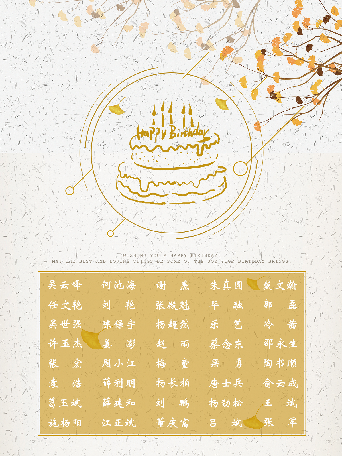 【生日祝?！抗ё?月生日的員工生日快樂！